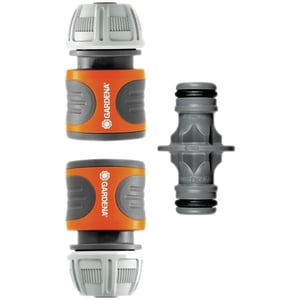 Gardena 18283-20 Komplet spojnica za crijevo za crijeva od 13 mm (1/2") i 15 mm (5/8"), pogodno i za visoki tlak vode, jednostavna montaža