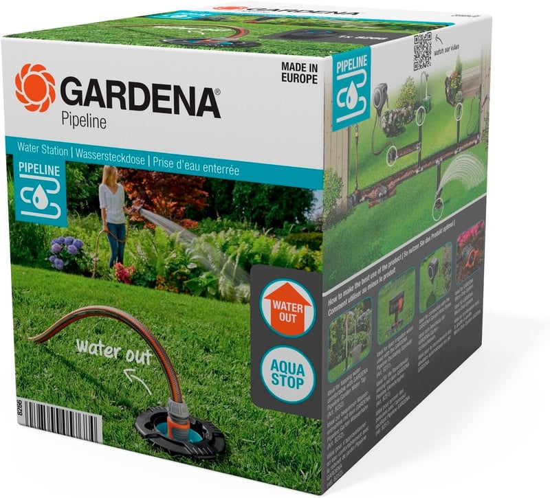 Gardena 3/4" csatlakozó locsolórendszer beépített szeleppel és szűrővel - Water Socket