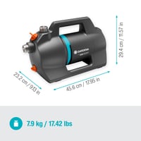 Záhradné čerpadlo Gardena 4300 Silent – 4300 l/h, 650 W, tiché zavlažovacie čerpadlo s dvojitým tesnením, energeticky úsporné (9056-20) 4