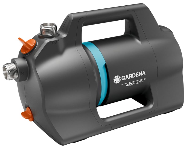 Záhradné čerpadlo Gardena 4300 Silent – 4300 l/h, 650 W, tiché zavlažovacie čerpadlo s dvojitým tesnením, energeticky úsporné (9056-20)