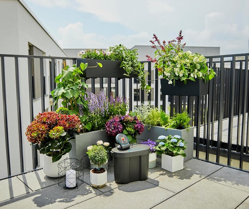 Gardena AquaBloom napelemes öntözőrendszer 20 balkonplantához, 14 program - N.d.