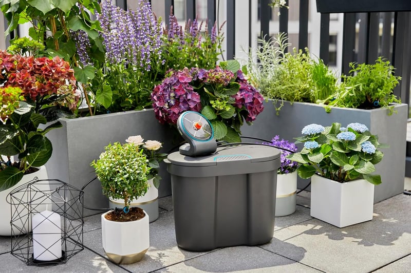 Gardena AquaBloom napelemes öntözőrendszer 20 balkonplantához, 14 program - N.d.