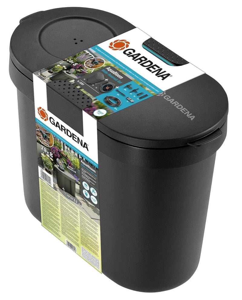 Gardena AquaBloom napelemes öntözőrendszer 20 balkonplantához, 14 program - N.d.
