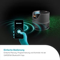 Gardena AquaPrecise sustav za navodljavanje travnjaka do 320 m² – solarni pogon, Bluetooth, ravnomjerno raspršivanje vode, za sve oblike vrtova, jednostavna instalacija (16000-20) 6