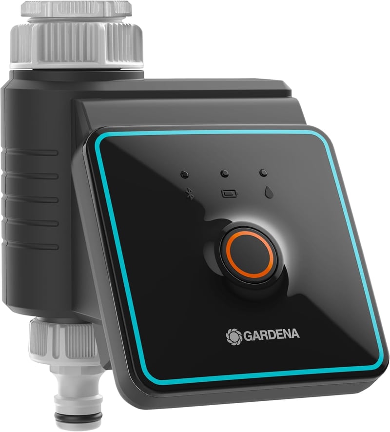 Gardena Bluetooth öntözésvezérlő okos applikációval, automata kerti és erkély öntözéshez, 3 program