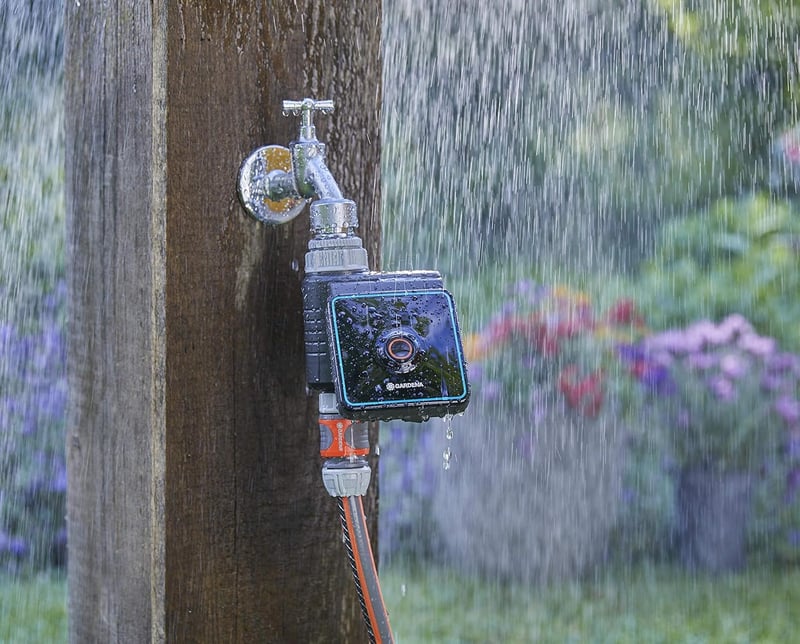 Gardena Bluetooth öntözésvezérlő okos applikációval, automata kerti és erkély öntözéshez, 3 program