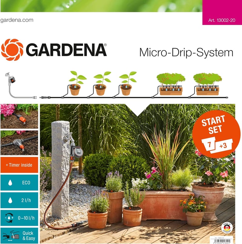 Gardena csepegtetőrendszer cserépnövényekhez - automatikus öntözés - M automatic