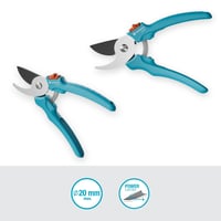Gardena EasyCut vrtne škare (12230-20) - bypass rezanje, promjer reza 20 mm, ergonomska ručka, oštrice s PowerCoating premazom 2