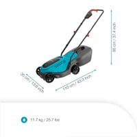 Gardena EasyMax 30/18V P4A Akumulatorska kosilica set – Nož za košnju, lagani dizajn, podešavanje visine, sakupljač trave, bežična (14629-20) 8
