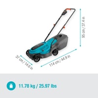 Gardena EasyMax 32/18V akumulatorska kosilica set, širina reza 32 cm, 200 — neispravno, za dijelove: ne uključuje se (stanje: pogledajte 2. sliku) 12