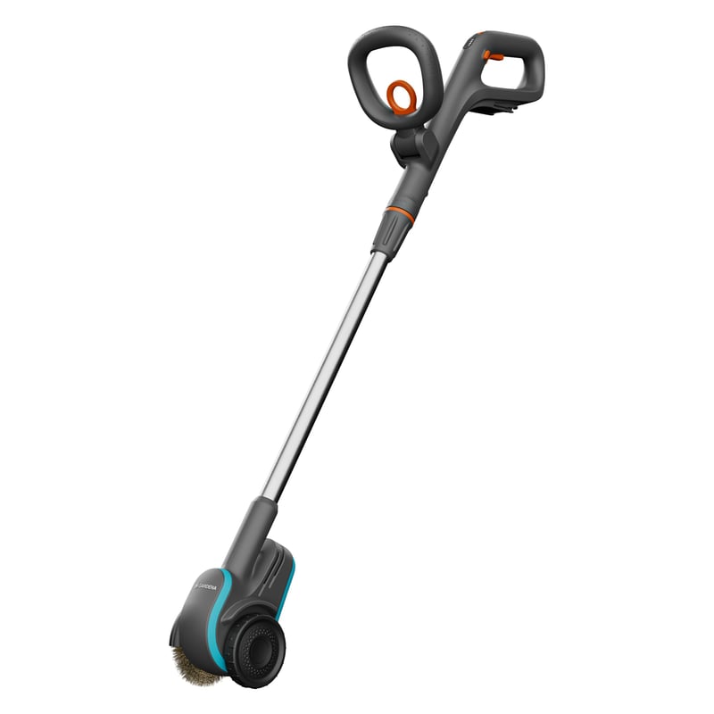 Gardena EasyWeed 1800/18V P4A Solo Akumulatorski čistač fuga (14820-55) - S čeličnom žičanom četkom, zaštitom od prskanja, lagan i bežični uređaj za uklanjanje korova