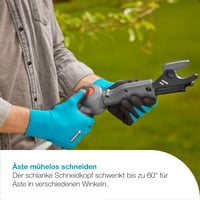 Foarfecă telescopică pentru crengi cu acumulator Gardena HighCut 250/18V P4A Solo – Mâner telescopic, rază de acțiune 4 m, lamă din oțel, cap de tăiere pivotant (14774-55) 6