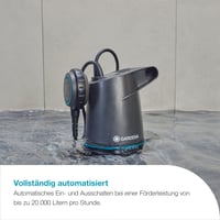 Gardena potopna pumpa za čistu vodu 20000 Basic, 20.000 l/h, s plivajućom sklopkom, robusna i izdržljiva, idealna za ispumpavanje vode (09016-47) 4