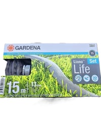Set furtun de grădină textil Gardena Liano Life 18445-20, 1/2 inch, 15 m, cu interior din PVC flexibil, rezistent la intemperii 1