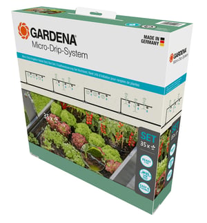 Gardena Micro-Drip-System komplet za navodnjavanje kap po kap za povišene gredice/gredice (35 biljaka) – početni set, štedi vodu, spreman za trenutnu upotrebu (13455-20)