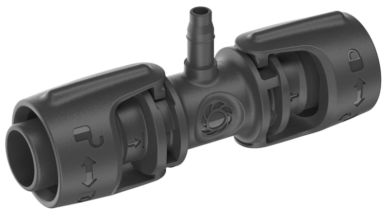 Gardena Micro-Drip System T-spojnica s redukcijom – s cijevi od 13 mm na cijev od 4,6 mm, Quick & Easy spajanje, višekratna upotreba (13204-20)