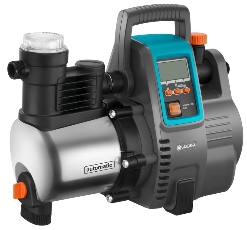 Gardena Premium kućna hidropak pumpa 6000/6E LCD Inox - 6000 l/h, 1300 W, kućište od nehrđajućeg čelika, LC zaslon (1760-20)