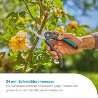 Gardena PremiumCut Flex metszőolló 24mm vágási átmérő ergonomikus nyéllel - 2 Griffweiten, Fresh wood 2