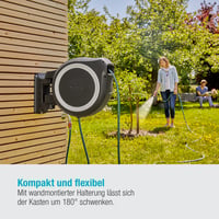 Nástenný navijak na hadicu Gardena RollUp L 30 m, biely – s multifunkčnou dýzou Comfort, otočným držiakom na stenu, jednoduchá montáž 4