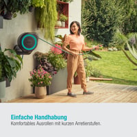 Gardena RollUp S Falra Szerelhető Tömlődoboz 15 m Türkiz - Forgó Dob, Fali Tartó, Permetező, Kerti Öntözés (18600-20) 4
