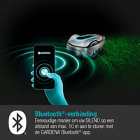 GARDENA SILENO city 500 robotska kosilica – do 500 m², nagib do 25%, visina košnje 20-50 mm, LCD zaslon, Bluetooth, s graničnom žicom, FR/NL verzija 2