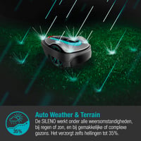 GARDENA SILENO city 500 robotska kosilica – do 500 m², nagib do 25%, visina košnje 20-50 mm, LCD zaslon, Bluetooth, s graničnom žicom, FR/NL verzija 5