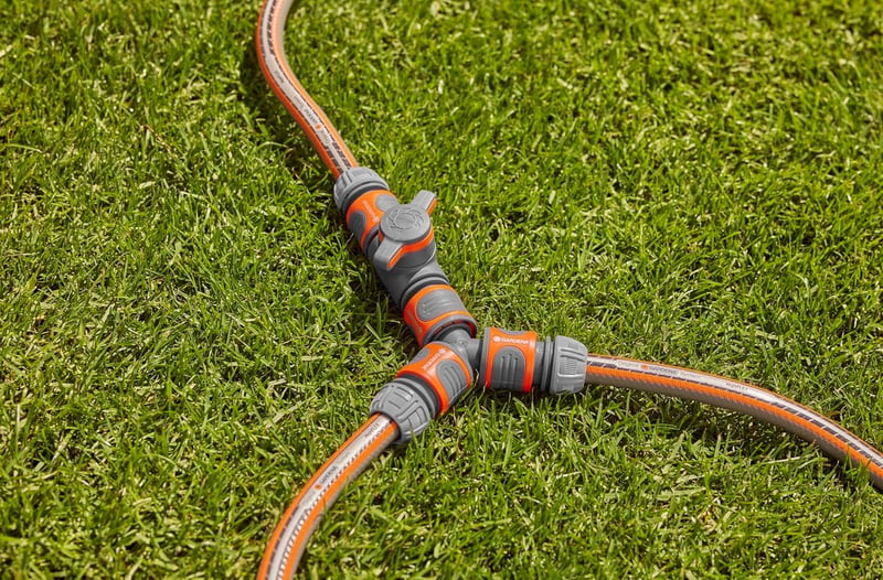 GARDENA Szabályozó Szelep - Folyamatos Vízáramlás Szabályozó és Elzáró, Öntözőrendszerhez, Szürke-Narancssárga, Tömlőcsatlakozóval - With hose connector