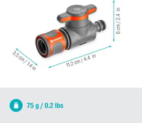 GARDENA Szabályozó Szelep - Folyamatos Vízáramlás Szabályozó és Elzáró, Öntözőrendszerhez, Szürke-Narancssárga, Tömlőcsatlakozóval - With hose connector 3