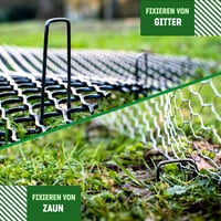GardenGloss Ancore de pământ, negalvanizate, 25 buc. - 150 x 25 mm, Ø 2,7 mm, țăruși de fixare pentru grădină, negri 5