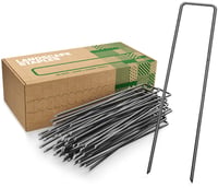 GardenGloss Ancore de pământ, negalvanizate, 25 buc. - 150 x 25 mm, Ø 2,7 mm, țăruși de fixare pentru grădină, negri 1