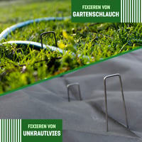 GardenGloss Ancore de pământ, negalvanizate, 25 buc. - 150 x 25 mm, Ø 2,7 mm, țăruși de fixare pentru grădină, negri 4