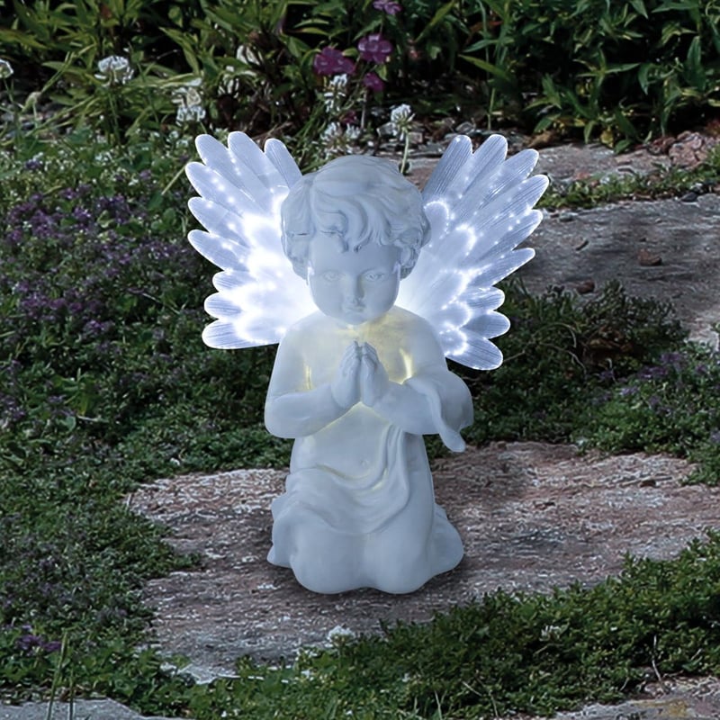 GardenKraft Art Deco Napelemes Kerti LED Lámpa Fém Kerettel