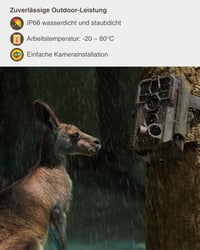 GardePro A5 Fotopasca 48MP 1296P H.264 Video s nočným videním a pohybovým senzorom na sledovanie zveri 6
