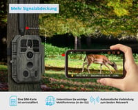 Fotopasca GardePro X50 4G LTE so SIM kartou a aplikáciou, 48 MP, video 1296P H.265, nočné videnie No Glow, dosah 30 m, rýchlosť spúšte 0,1 s, IP66 s pohybovým senzorom 2
