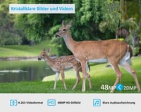 Fotopasca GardePro X50 4G LTE so SIM kartou a aplikáciou, 48 MP, video 1296P H.265, nočné videnie No Glow, dosah 30 m, rýchlosť spúšte 0,1 s, IP66 s pohybovým senzorom 4