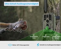 Fotopasca GardePro X50 4G LTE so SIM kartou a aplikáciou, 48 MP, video 1296P H.265, nočné videnie No Glow, dosah 30 m, rýchlosť spúšte 0,1 s, IP66 s pohybovým senzorom 5