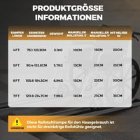 gardhom Teleszkópos Kerekesszék Rámpa 98-183 cm Alumínium Hordozható 6
