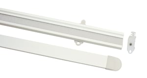 Gardinia Atlanta nosač za panel zavjese za vodilice i karniše, s čičak trakom i predmontiranim klizačima, 60 cm, bijeli