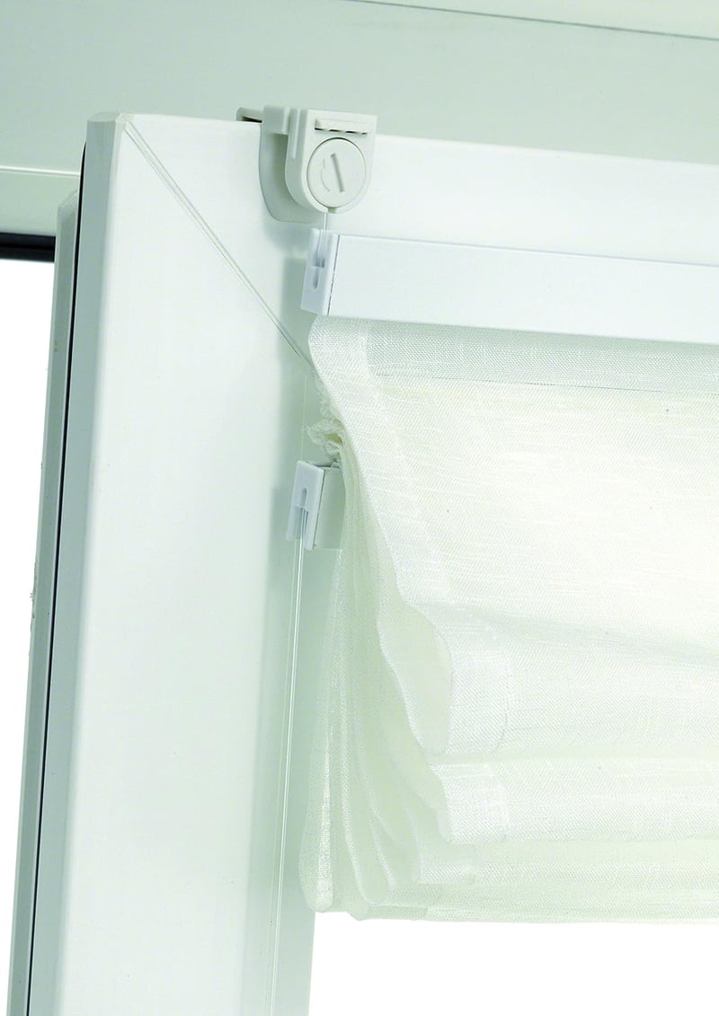 Gardinia EasyFix Fehér Roletta 80x140 cm Átlátszó Római Stílusú - 80W x 140H cm, White