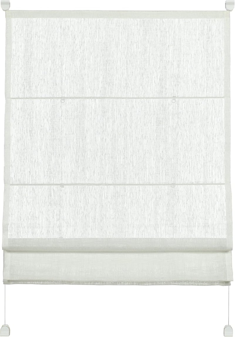 Gardinia EasyFix Fehér Roletta 80x140 cm Átlátszó Római Stílusú - 80W x 140H cm, White