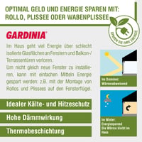 Gardinia EasyFix tepelne izolačná zatemňovacia roleta, montáž bez vŕtania pomocou klipov alebo lepenia, tepelná ochrana, úspora energie, biela, 40x150 cm 10