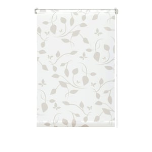 Rulou opac Gardinia EasyFix cu model scandinav, montare fără găurire, prin lipire sau fixare cu cleme, alb/natur, 85 x 210 cm