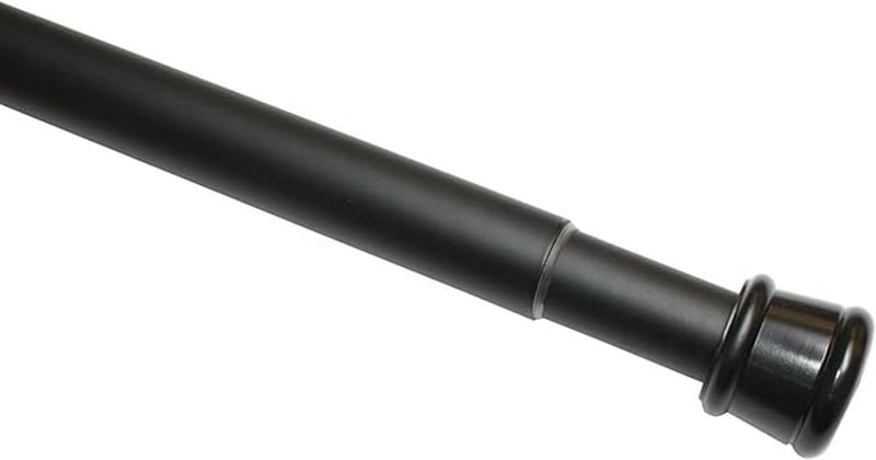 Galerie telescopică Gardinia, metal, negru mat, reglabilă 60-100 cm, bară pentru perdea fereastră