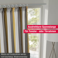 Gardinia rastezljiva šipka, bijela, metalna, montaža bez bušenja, podesiva 60-100 cm, promjer 23-26 mm 4