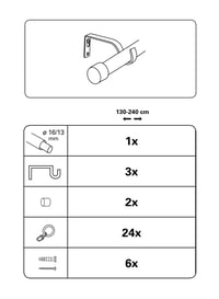 Kompletná garniža Gardinia Cap 130-240 cm čierna 2