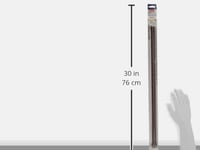 Gardinia výsuvná vitrážová tyč, plochá/oválna, kov/plast, hnedá, 60 – 100 cm, 2 ks 4