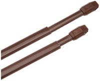 Gardinia výsuvná vitrážová tyč, plochá/oválna, kov/plast, hnedá, 60 – 100 cm, 2 ks 3