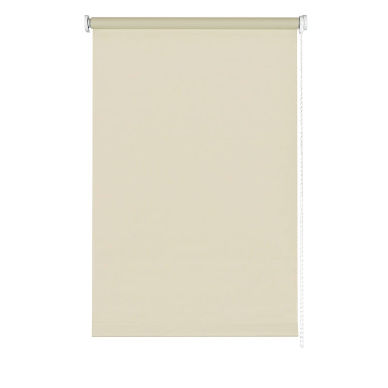 Rulou cu acționare laterală Gardinia pentru fereastră, opac, antireflexie, montare prin găurire, blackout, culoarea crem, 150 x 180 cm (LxÎ)