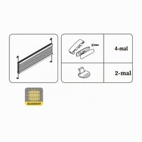 Gardinia Plissee Concept plisovaná roleta prepúšťajúca svetlo, biela, 65 x 130 cm, upevnenie na dve lišty, Easyfix, nepriehľadná, vrátane montážnych dielov 7