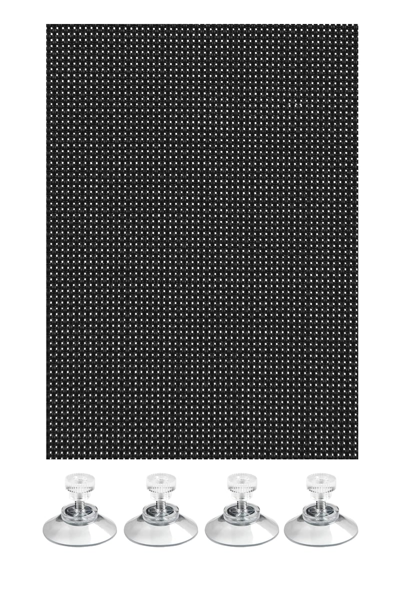 Gardinia flexibilná slnečná clona na okná a strešné okná, do auta, s 8 prísavkami, 100 x 150 cm, čierna